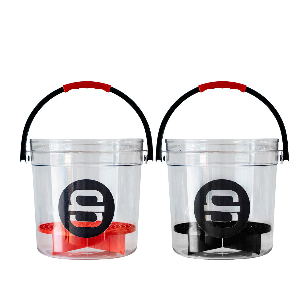 Clear Two Bucket Wash Kit - Transparent Wash & Rinse Buckets For Car ...